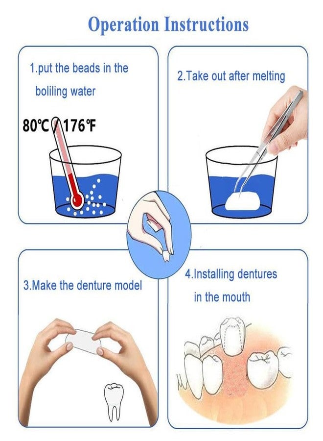 مستر فكس مجموعة إصلاح الأسنان المنزلية من مستر فيكس® 10 غرام - حبيبات تجميلية مؤقتة قابلة للتشكيل للأسنان - Image 4
